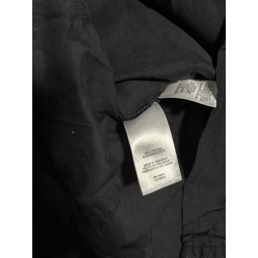 New Jones New York Sport Women's Black Cotton Roll Up Button Shirt Size XL Top - Picture 5 of 8